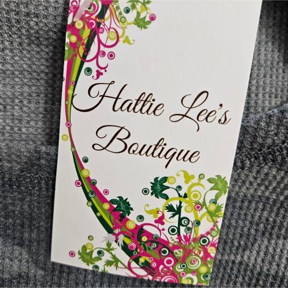 New Tribal Jeans Gray Green Camo Scoop Neck Tunic Dress 3/4 Bow Sleeves Pocket - Picture 11 of 16